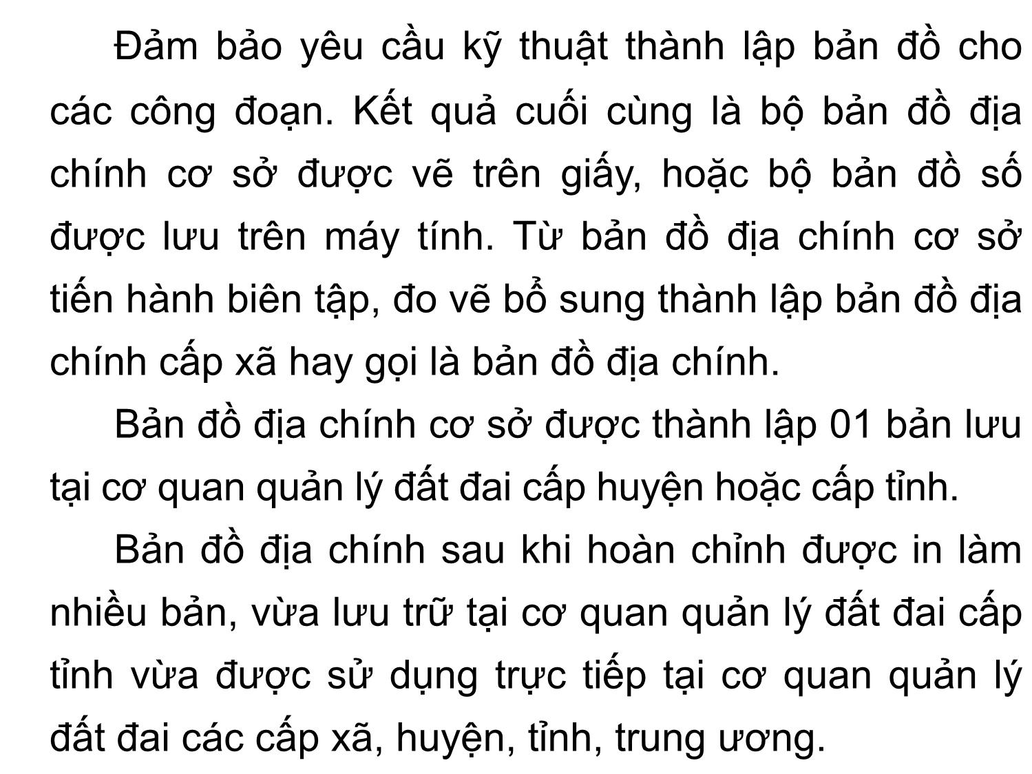 Bài giảng Bản đồ địa chính - Chương 3: Công nghệ thành lập bản đồ địa chính trang 5