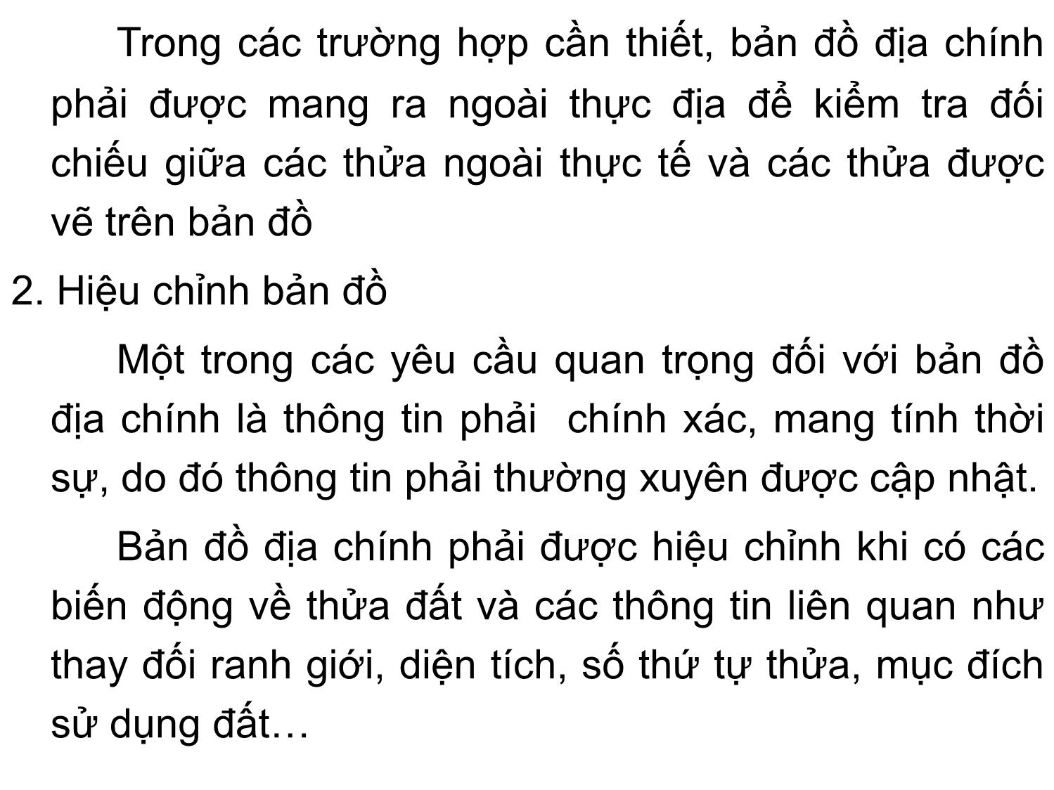 Bài giảng Bản đồ địa chính - Chương 5: Sử dụng và bảo quản bản đồ địa chính trang 4