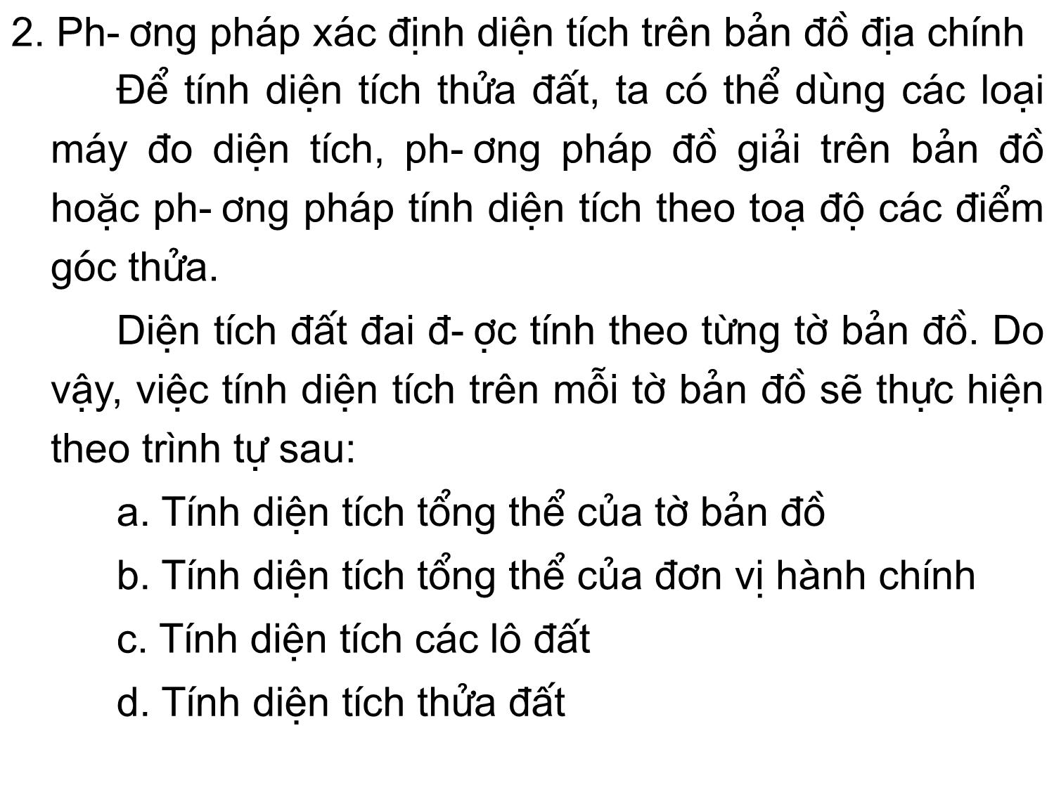 Bài giảng Bản đồ địa chính - Chương 5: Sử dụng và bảo quản bản đồ địa chính trang 7