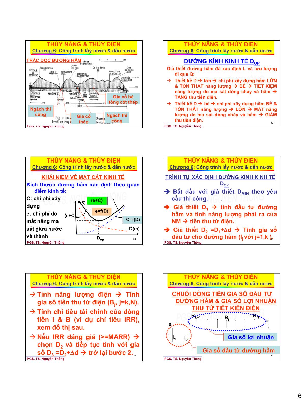 Bài giảng Thủy năng thủy điện - Chương 6: Công trình lấy nước & dẫn nước trang 6