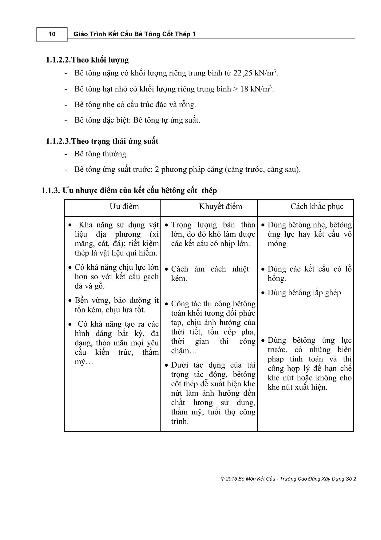 Giáo Trình Kết cấu Bê tông cốt thép 1 trang 10