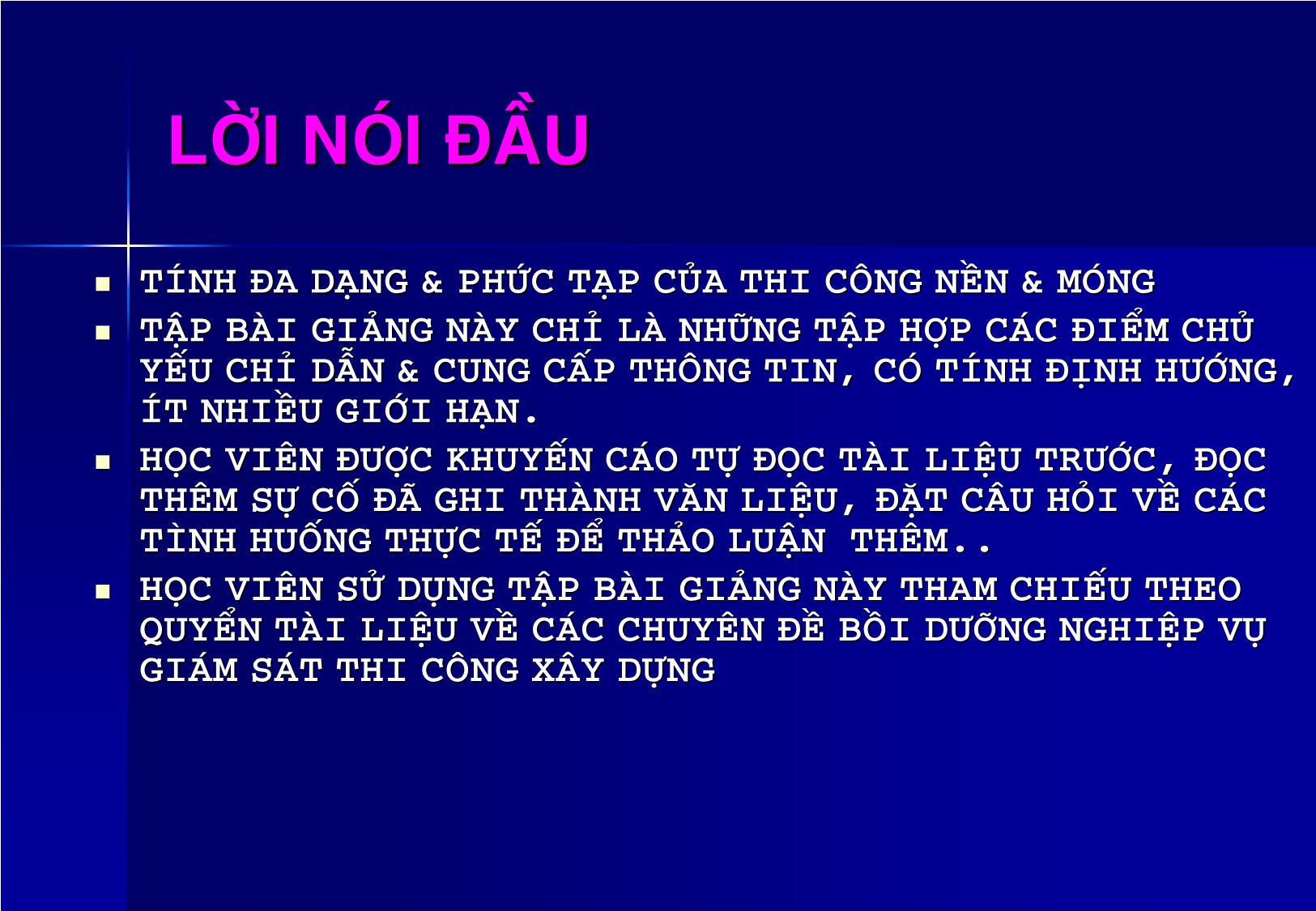 Tập bài giảng Chuyên đề 7 - Giám sát nền & móng đại học mở trang 3