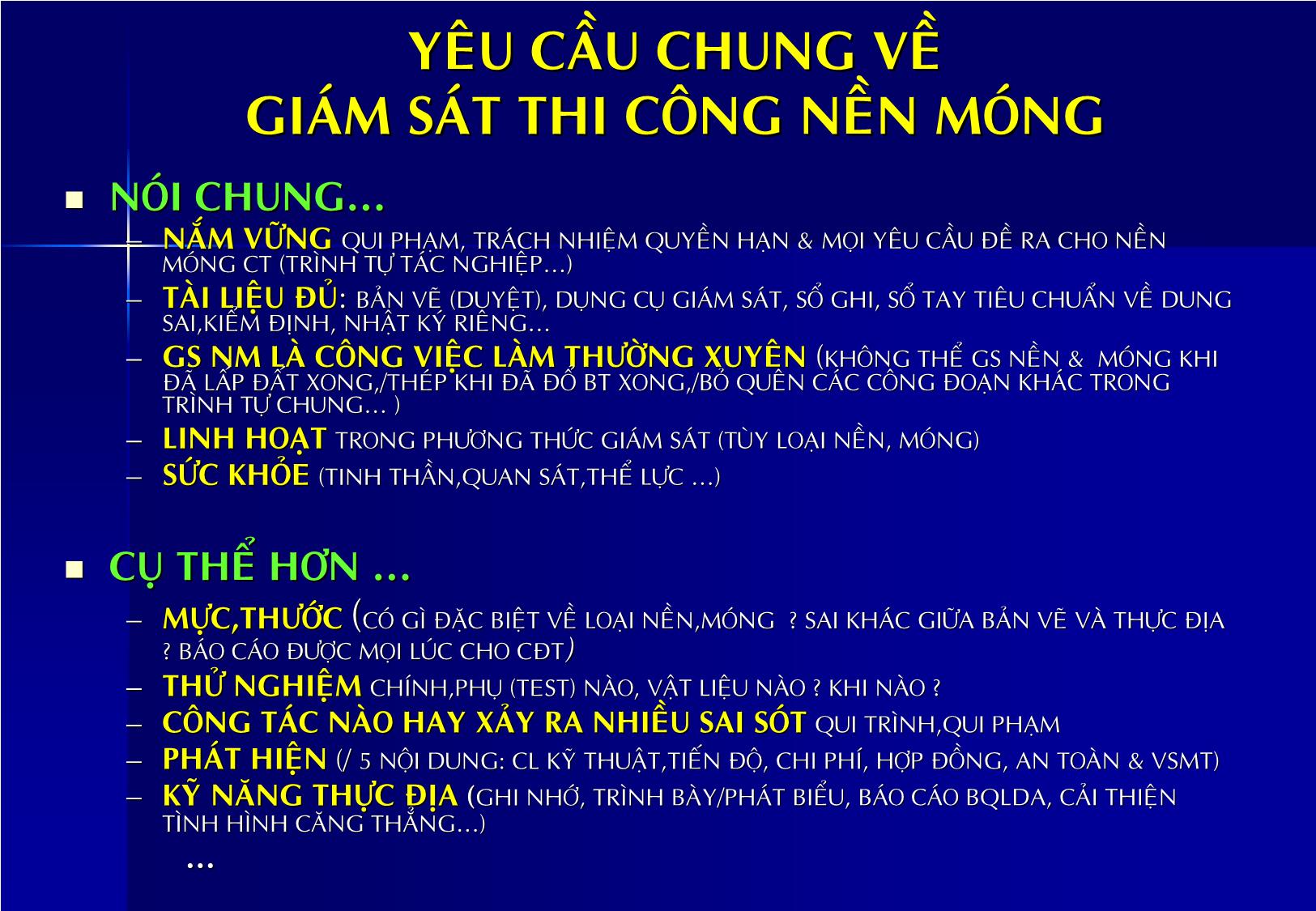 Tập bài giảng Chuyên đề 7 - Giám sát nền & móng đại học mở trang 4