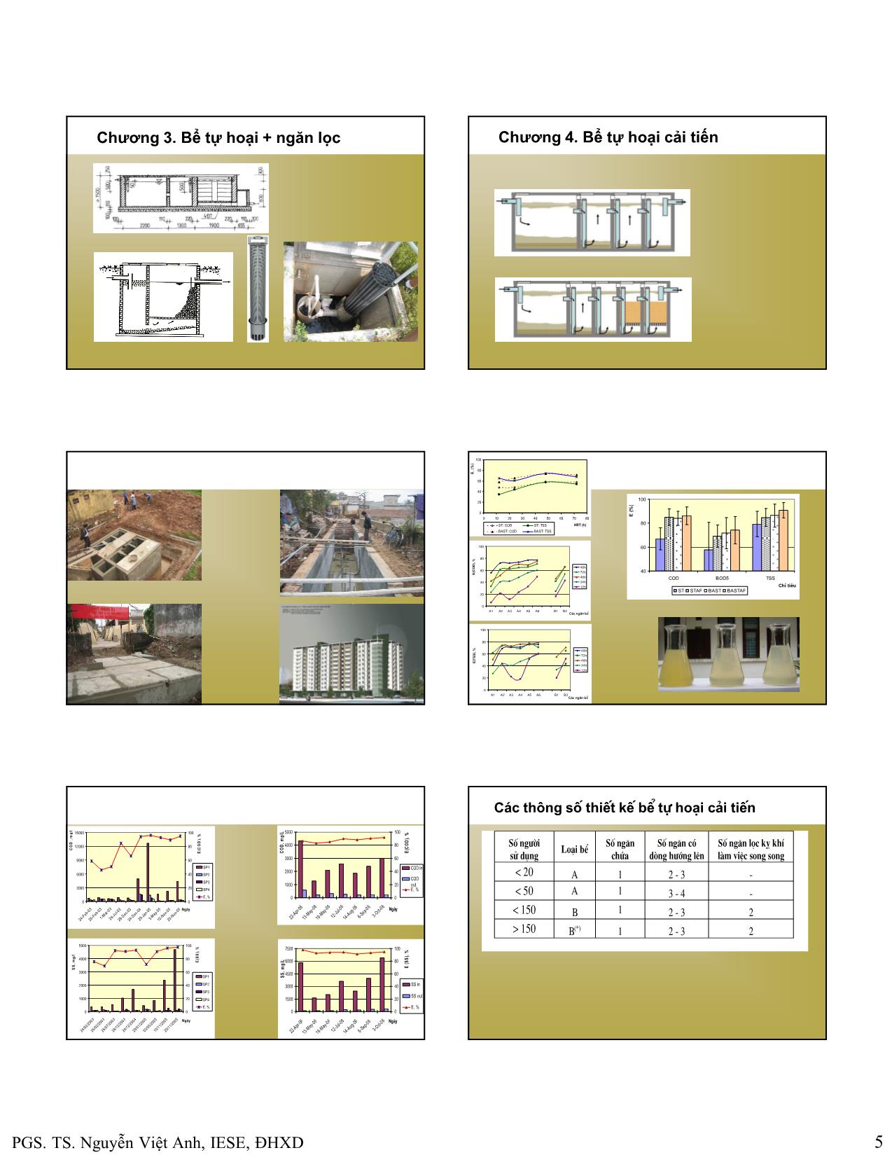 Bài giảng Bể tự hoại và bể tự hoại cải tiến trang 5