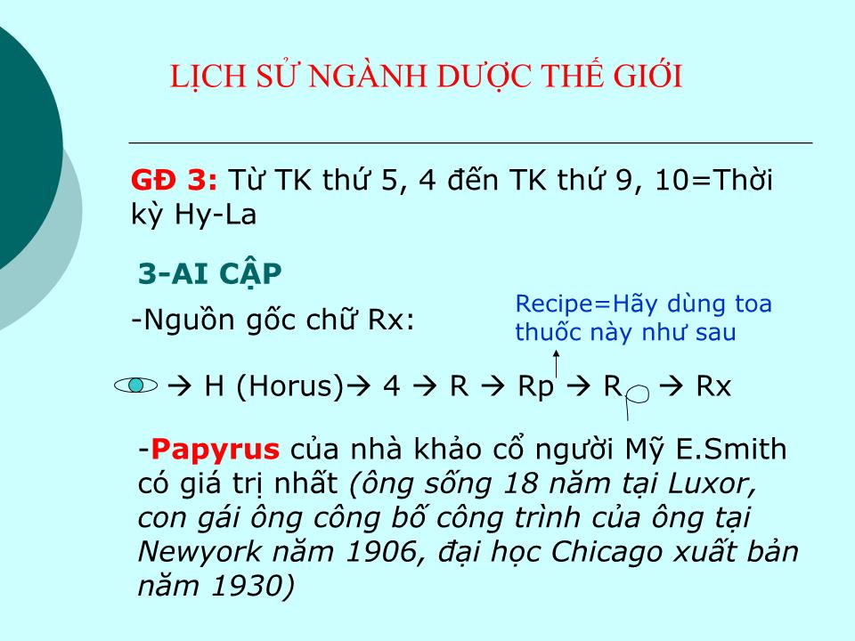 Bài giảng Lịch sử ngành dược trang 8