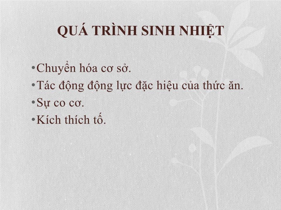 Bài giảng Điều hòa thân nhiệt trang 4