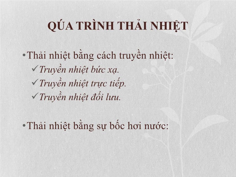 Bài giảng Điều hòa thân nhiệt trang 5