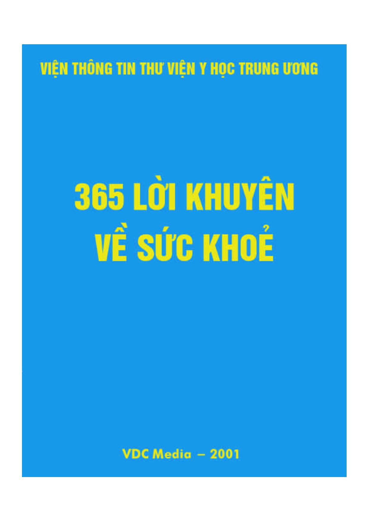 365 Lời khuyên về sức khỏe trang 1