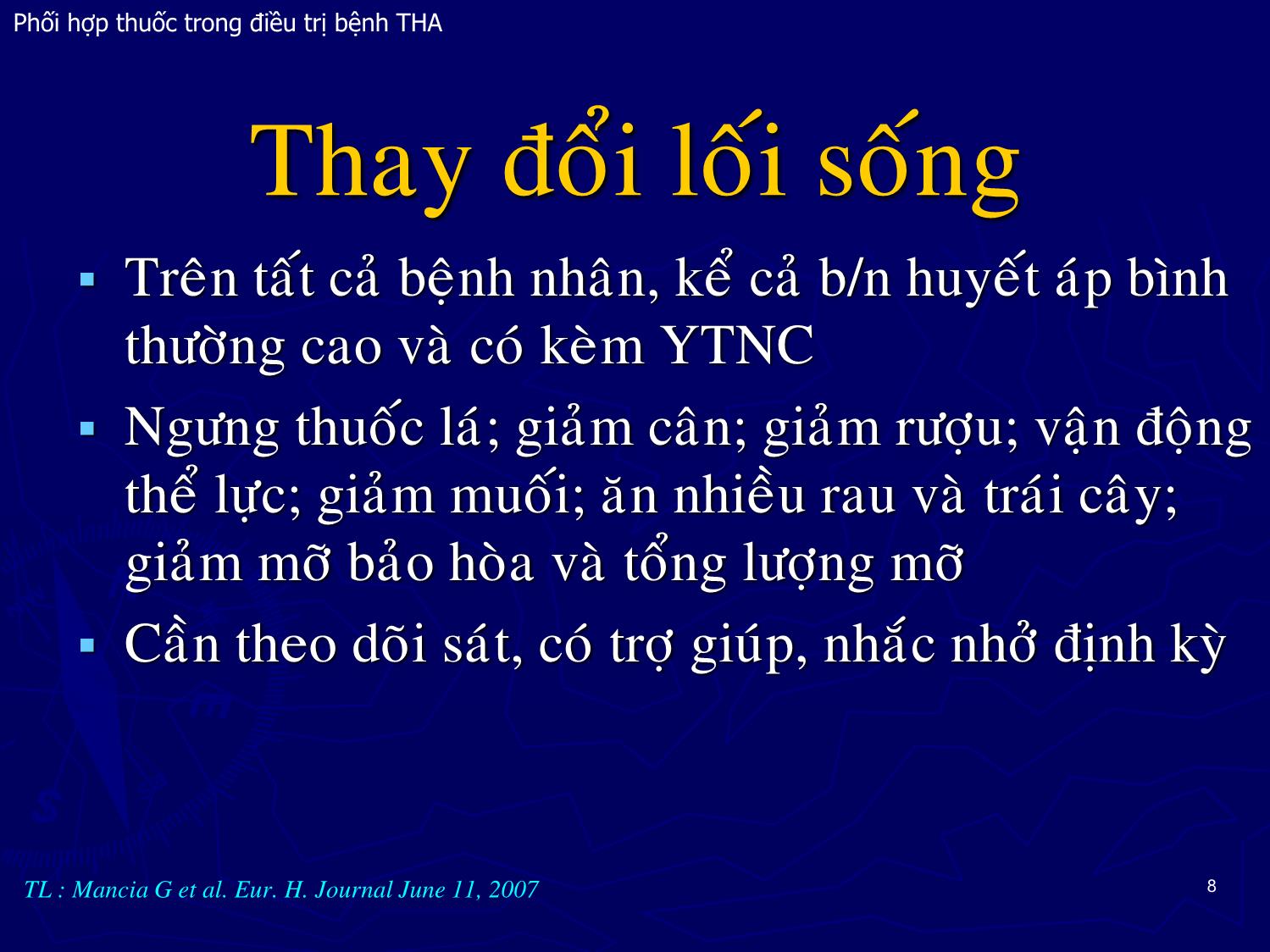 Bài giảng Phối hợp thuốc trong điều trị bệnh Tăng huyết áp trang 8