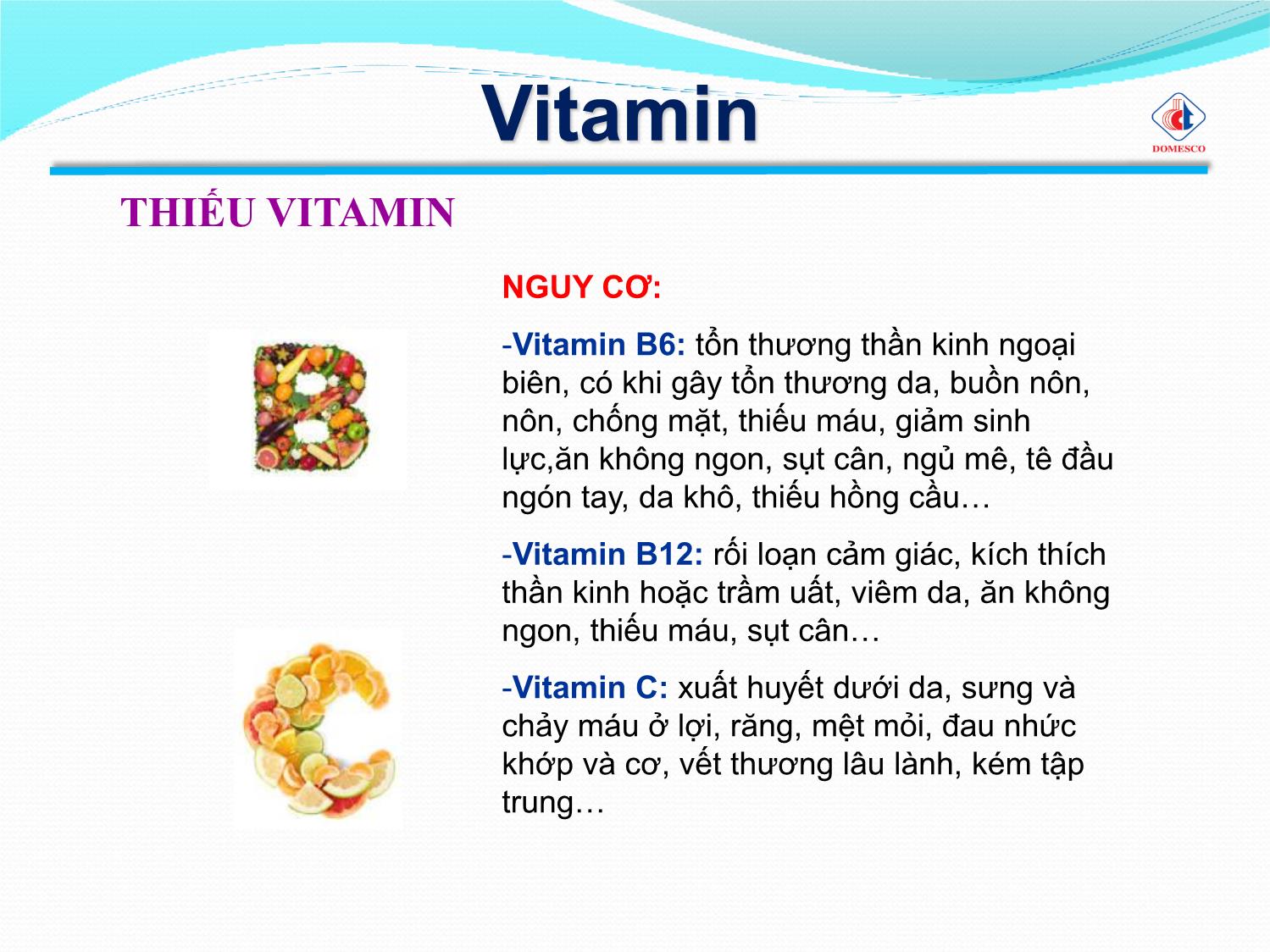 Bài giảng Vai trò của vitamin & khoáng chất trang 6