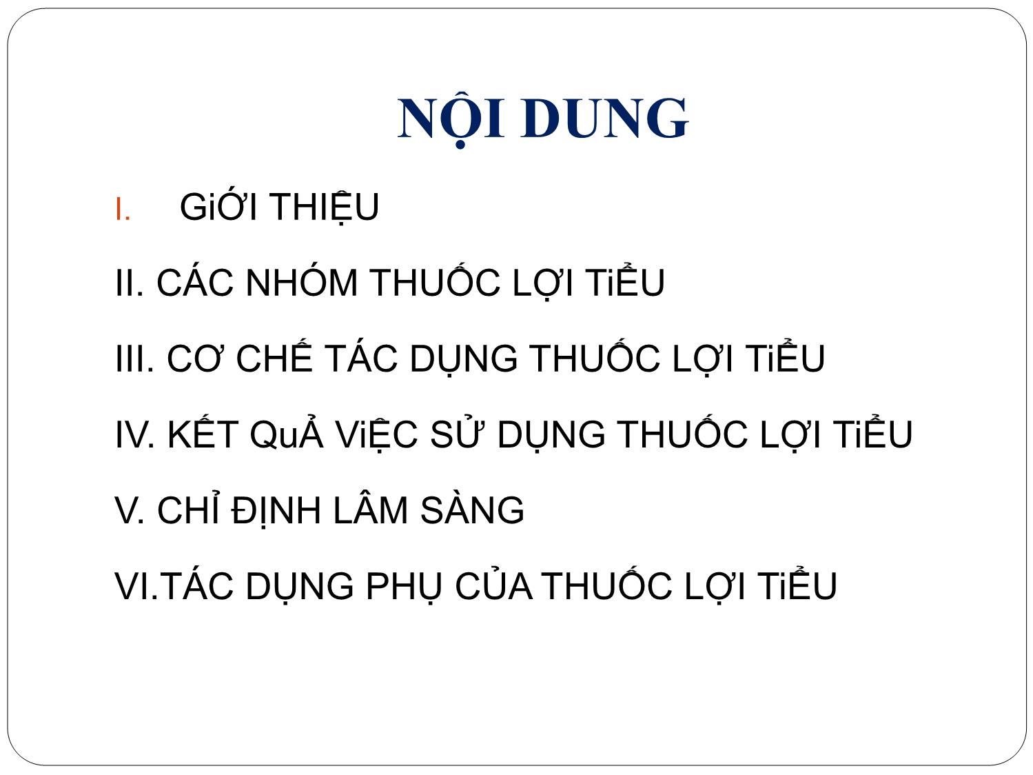 Bài giảng Dược lý - Thuốc lợi tiểu trang 3