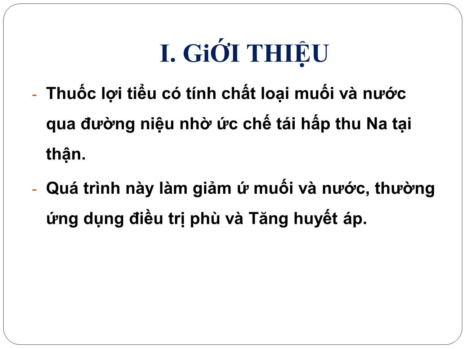 Bài giảng Dược lý - Thuốc lợi tiểu trang 4