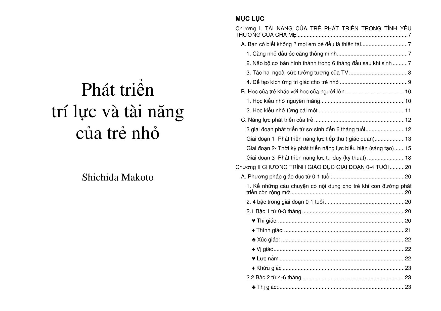 Phát triển trí lực và tài năng của trẻ nhỏ trang 1