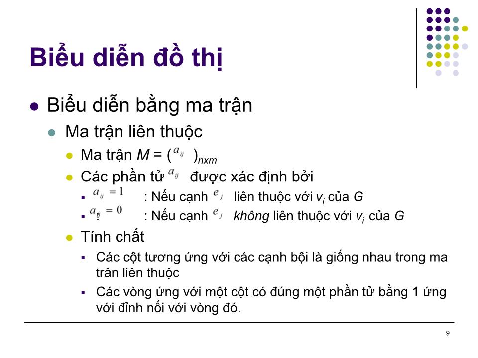 Bài giảng Toán rời rạc - Chương 5: Các khái niệm cơ bản của lý thuyết đồ thị trang 9