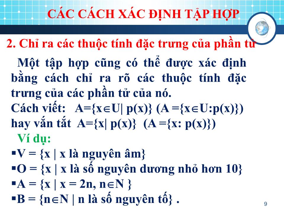 Bài giảng Toán rời rạc - Chương II: Các phương pháp đếm trang 9