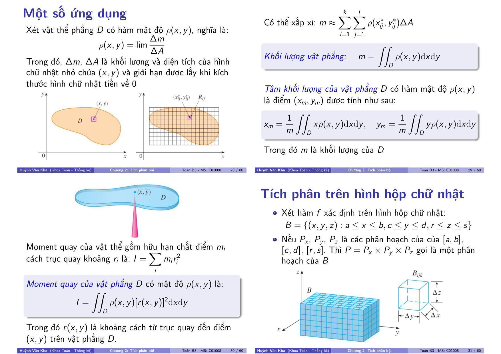 Bài giảng Toán B3 - Chương 2: Tích phân bội trang 8