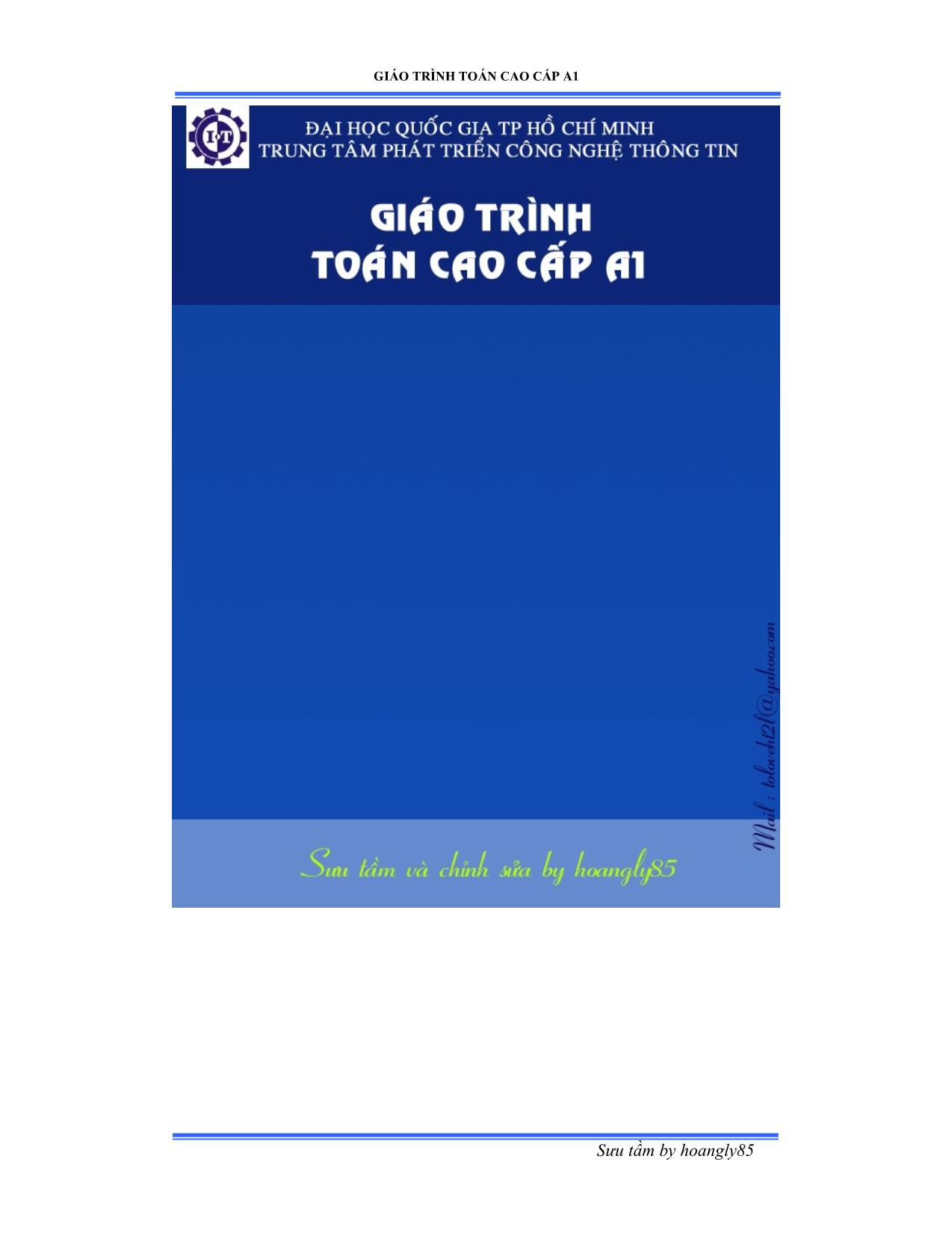 Giáo trình Toán cao cấp A1 trang 1