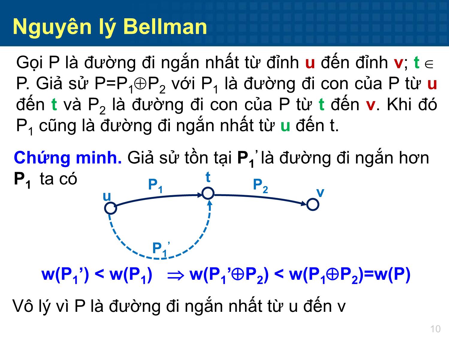 Bài giảng Toán tổ hợp - Chương 6: Các bài toán về đường đi trang 10