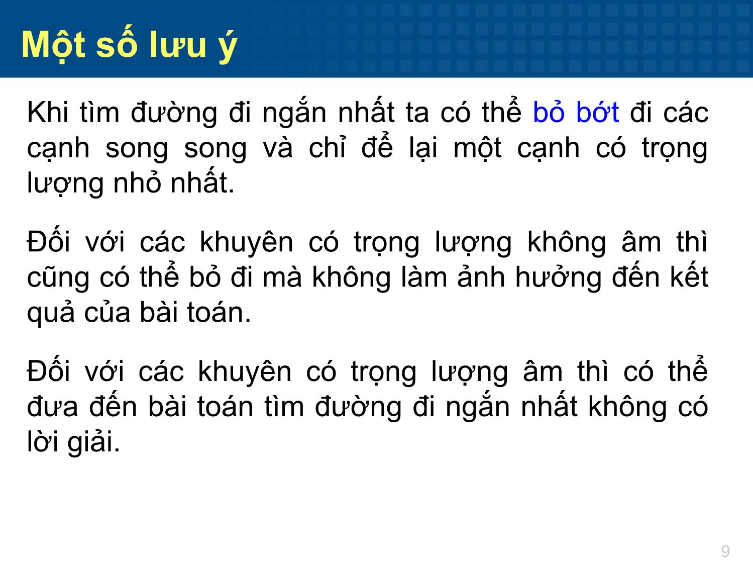 Bài giảng Toán tổ hợp - Chương 6: Các bài toán về đường đi trang 9