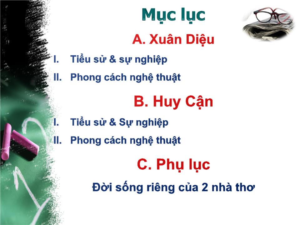 Bài giảng Văn học Việt Nam - Đề tài: Xuân Diệu + Huy Cận trang 4