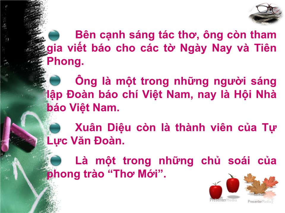 Bài giảng Văn học Việt Nam - Đề tài: Xuân Diệu + Huy Cận trang 6