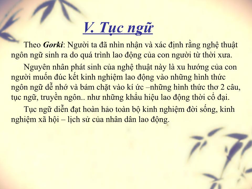 Bài giảng Văn học Việt Nam - Ca dao, tục ngữ và câu đố, dân ca trang 3