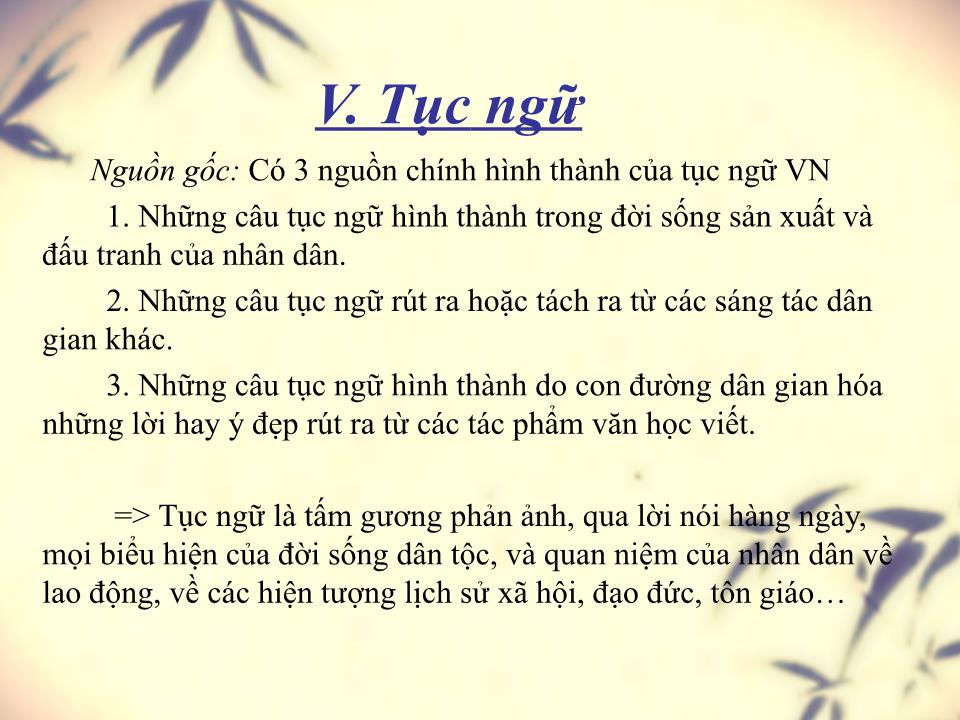 Bài giảng Văn học Việt Nam - Ca dao, tục ngữ và câu đố, dân ca trang 4