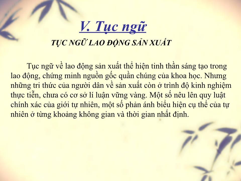 Bài giảng Văn học Việt Nam - Ca dao, tục ngữ và câu đố, dân ca trang 6