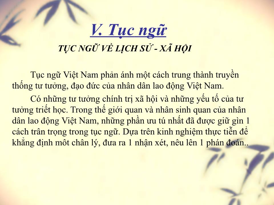 Bài giảng Văn học Việt Nam - Ca dao, tục ngữ và câu đố, dân ca trang 8