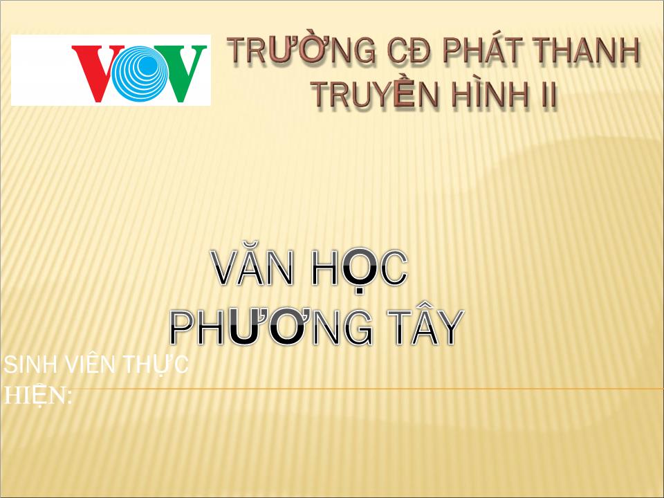 Bài giảng Văn học phương Tây trang 1