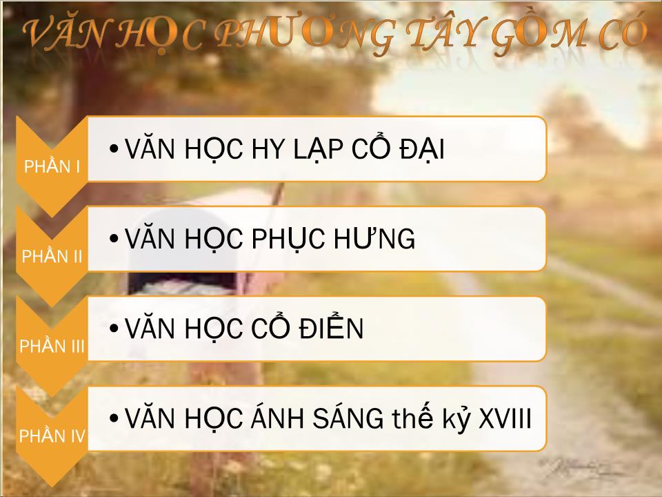 Bài giảng Văn học phương Tây trang 2