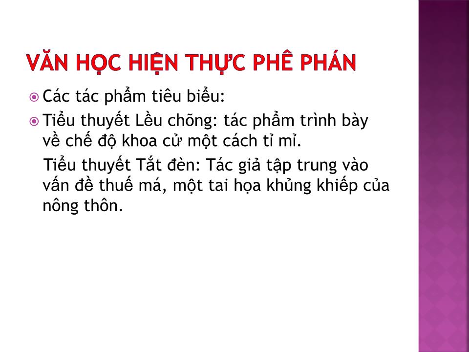 Bài giảng Văn học Việt Nam - Đề bài: Văn học hiện thực phê phán trang 8