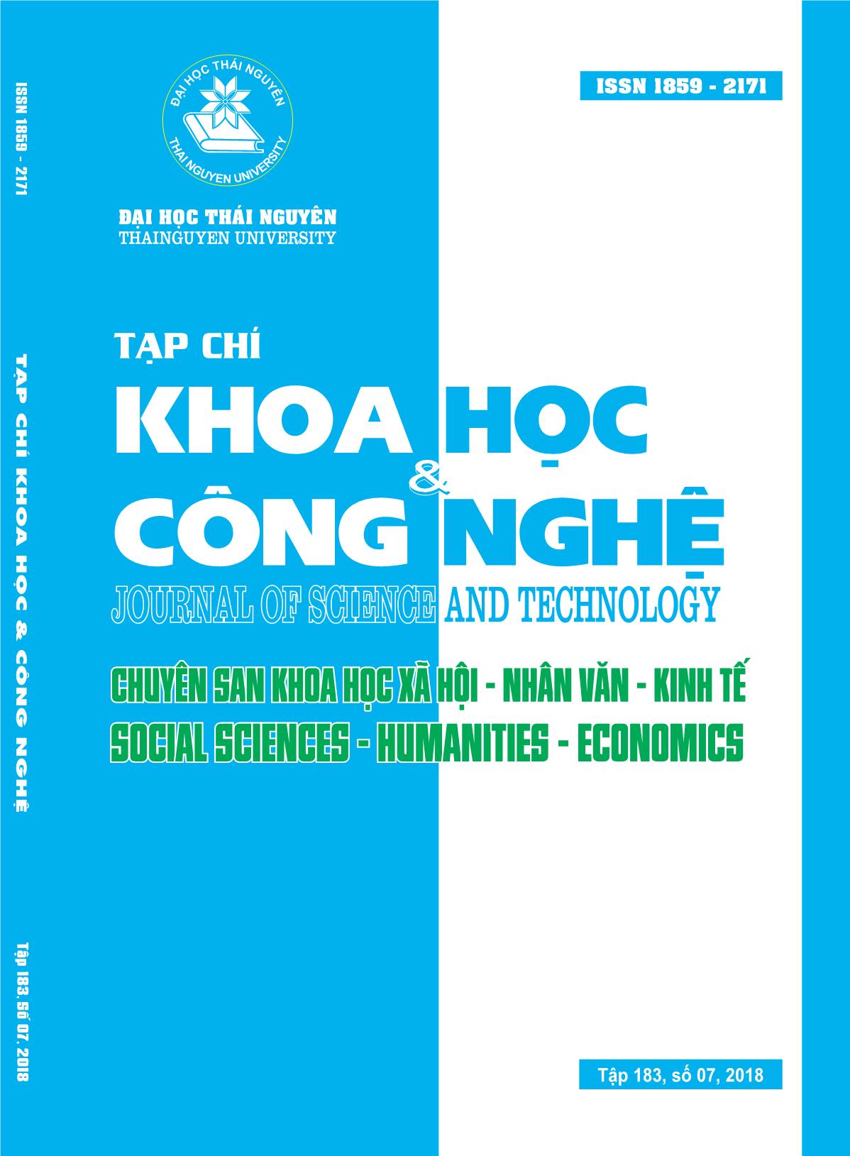 Tạp chí Khoa học và Công nghệ (Tập 183, số 07, 2018) trang 1