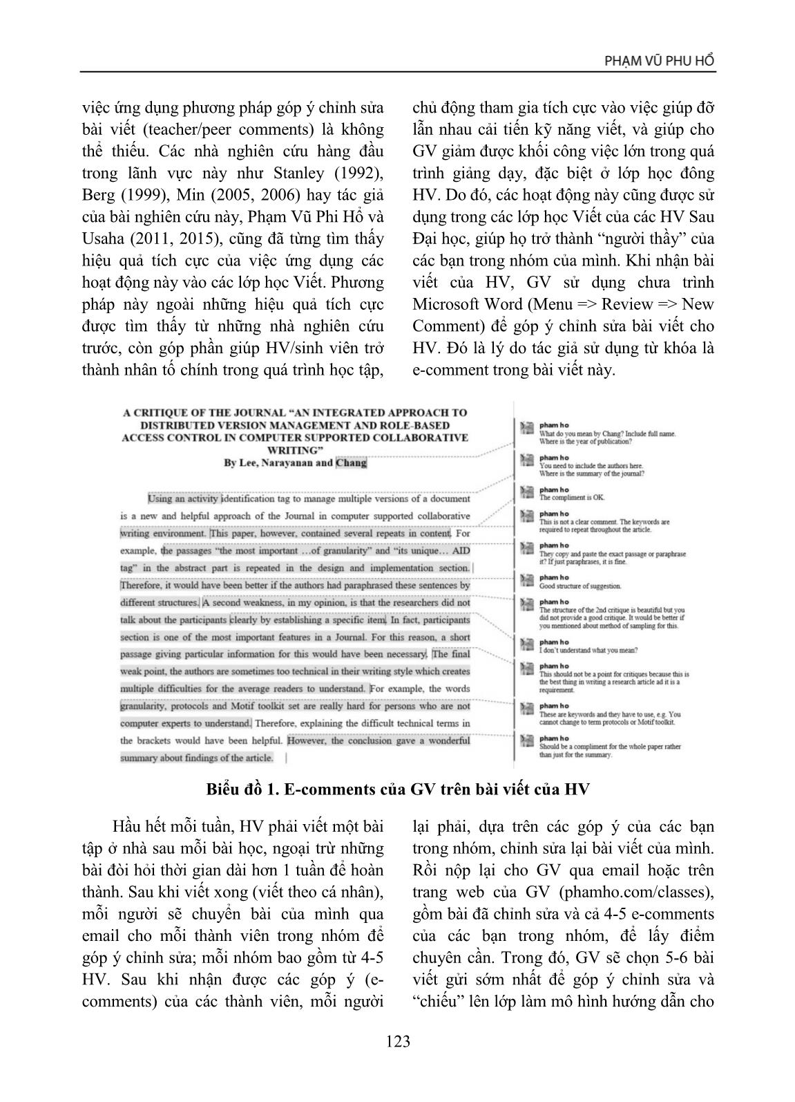 Hiệu quả của việc góp ý chỉnh sửa bài viết cho học viên cao học trường Đại học mở Thành phố Hồ Chí Minh trang 4
