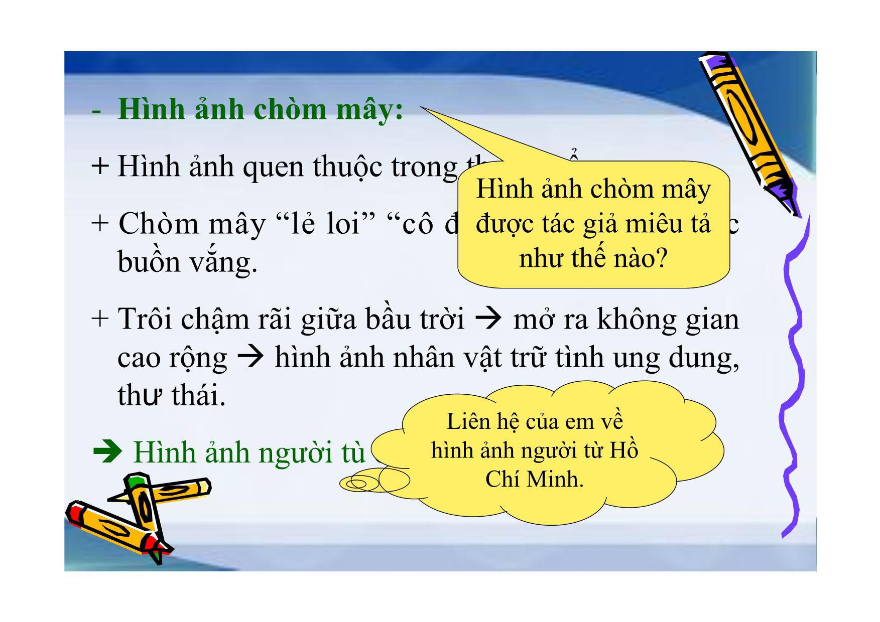 Bài giảng Ngữ văn Lớp 11 - Bài: Chiều tối (Mộ) trang 10