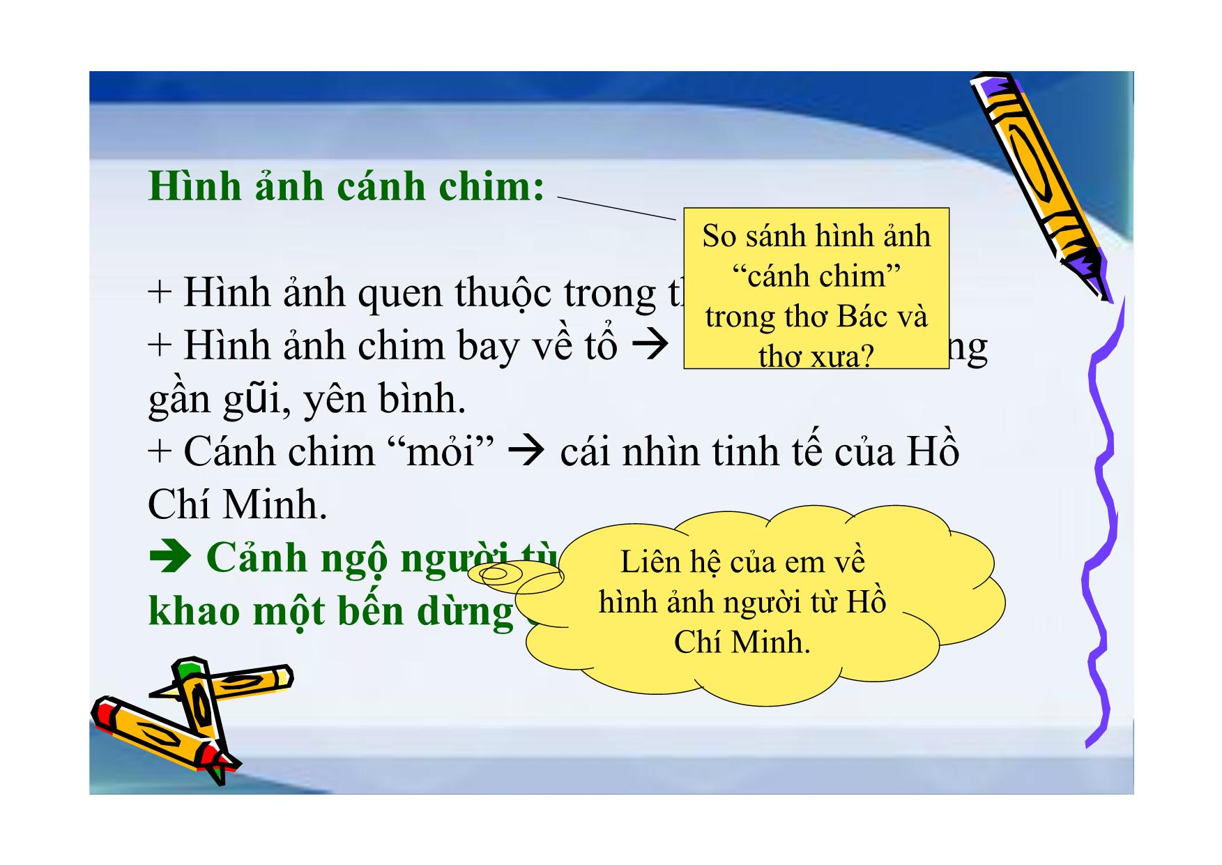 Bài giảng Ngữ văn Lớp 11 - Bài: Chiều tối (Mộ) trang 9