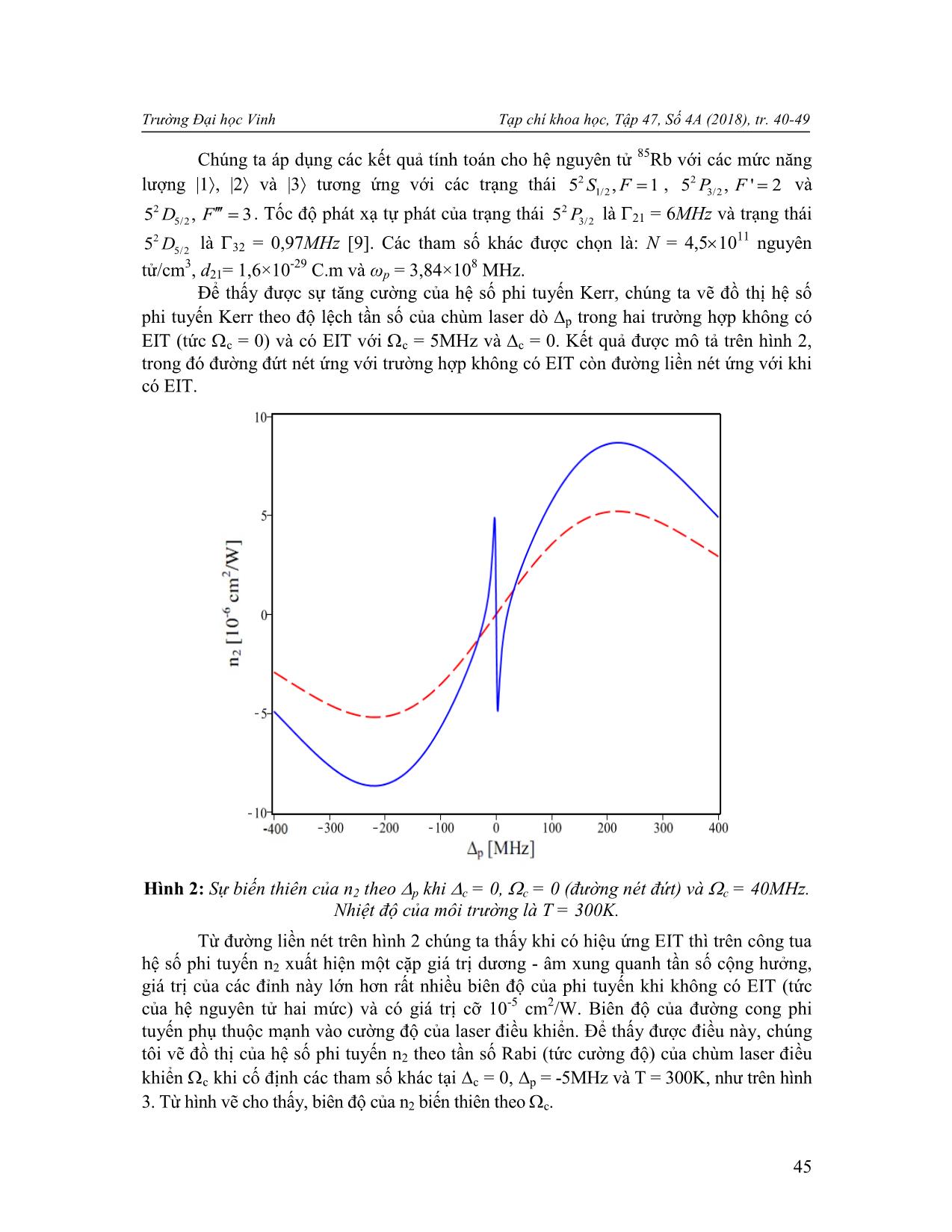 Nghiên cứu sự tăng cường phi tuyến Kerr của môi trường EIT ba mức bậc thang có mở rộng Doppler trang 6
