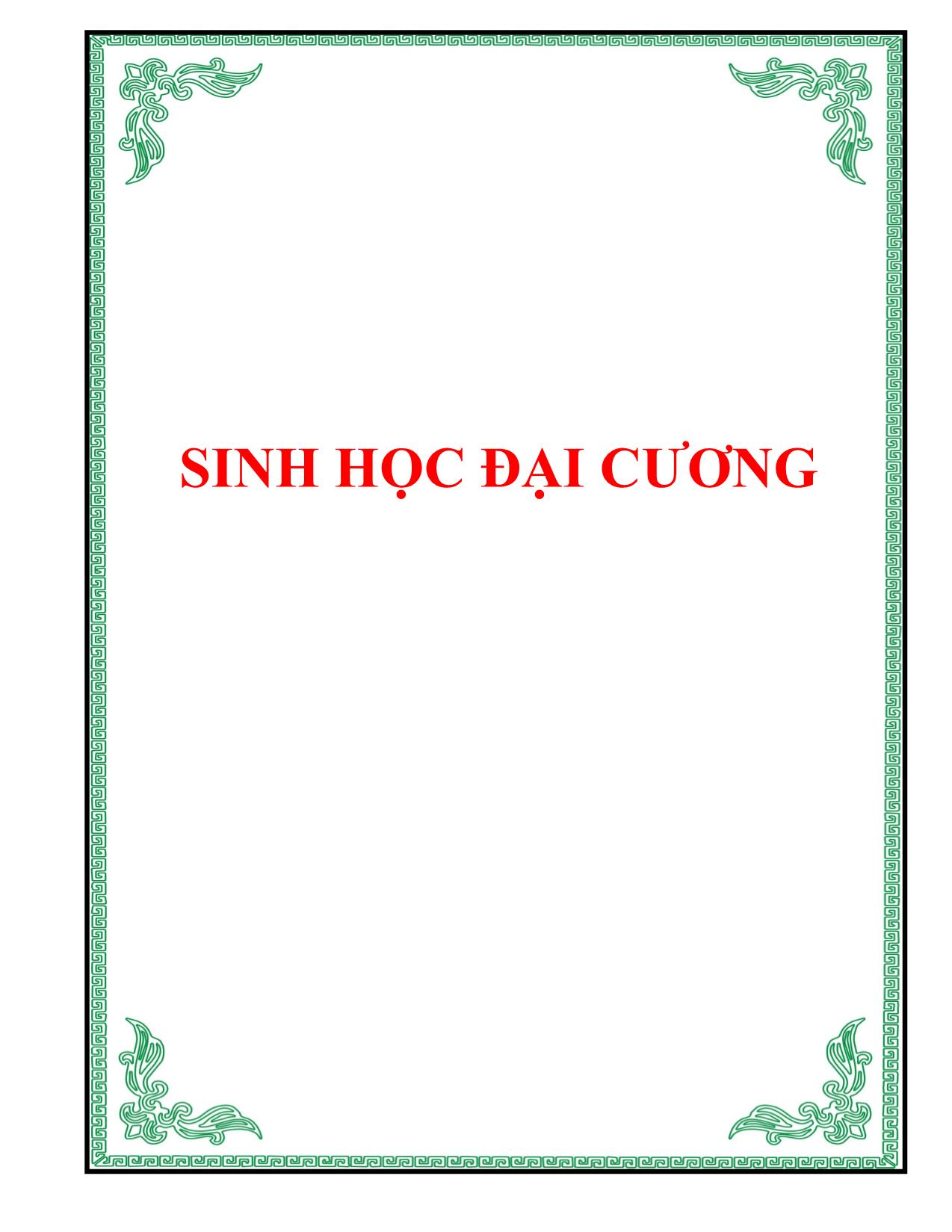 Giáo trình Sinh học đại cương trang 1