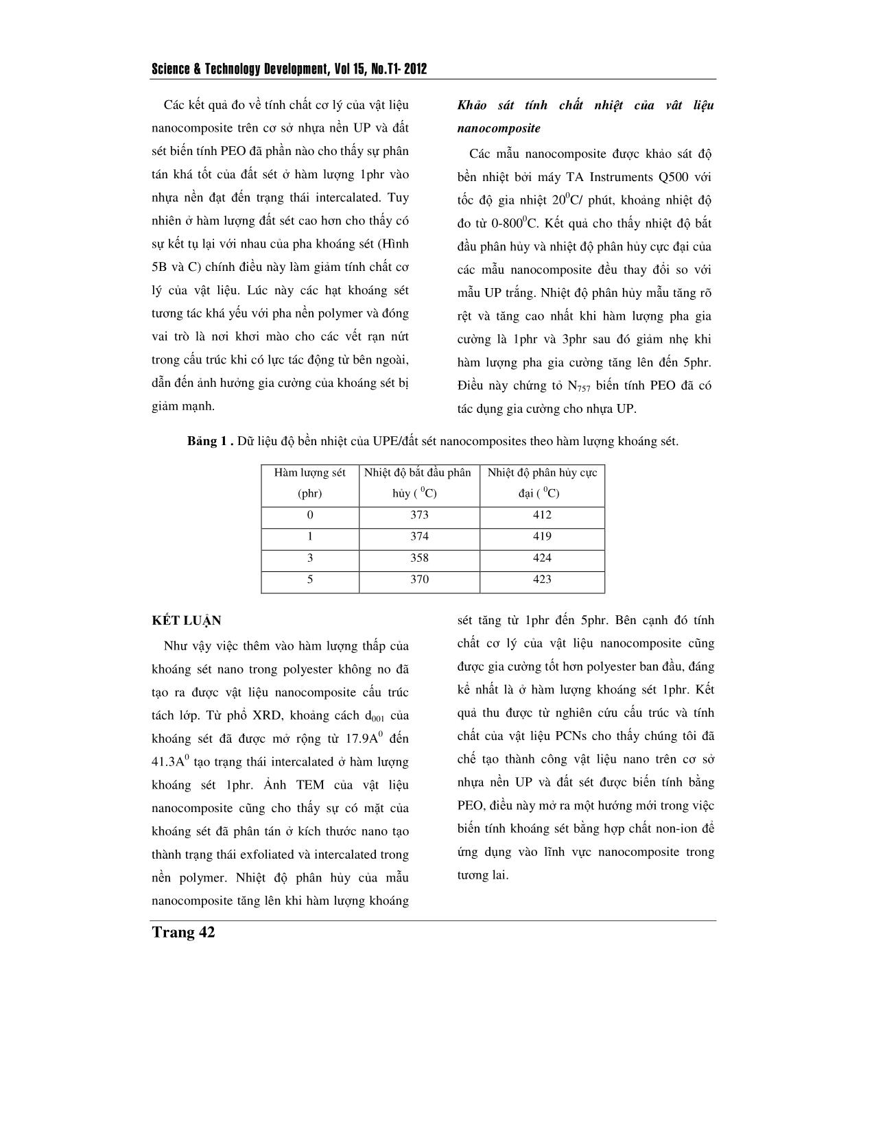 Cấu trúc và tính chât của vật liệu nano - Composite từ Polyester bão hòa và đất sét biến tính bằng Poly (Ethylene oxid) trang 8