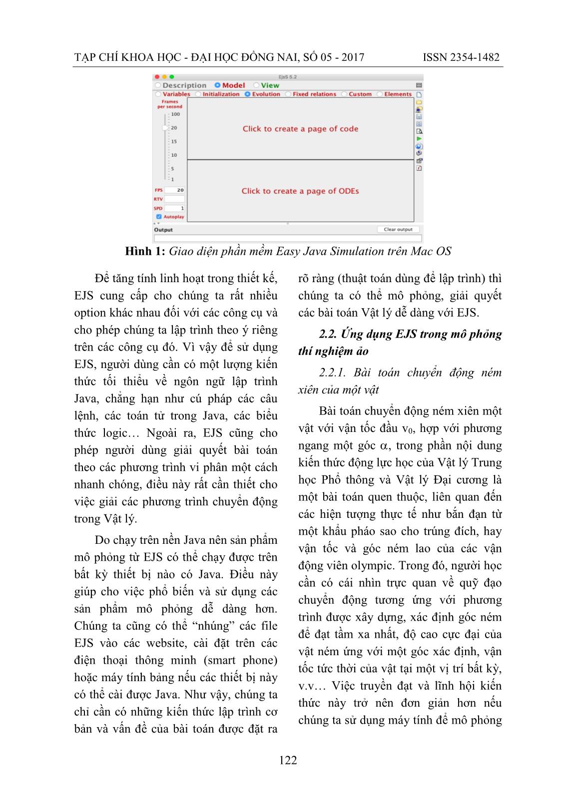 Thí nghiệm vật lý ảo với Easy Java Simulation trang 3