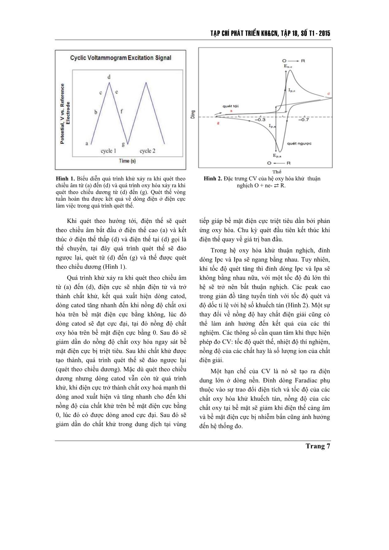 Nghiên cứu quá trình hấp phụ và giải hấp phụ của probe biến đổi thiol trên điện cực vàng bằng phương pháp quét thế vòng tuần hoàn trang 3