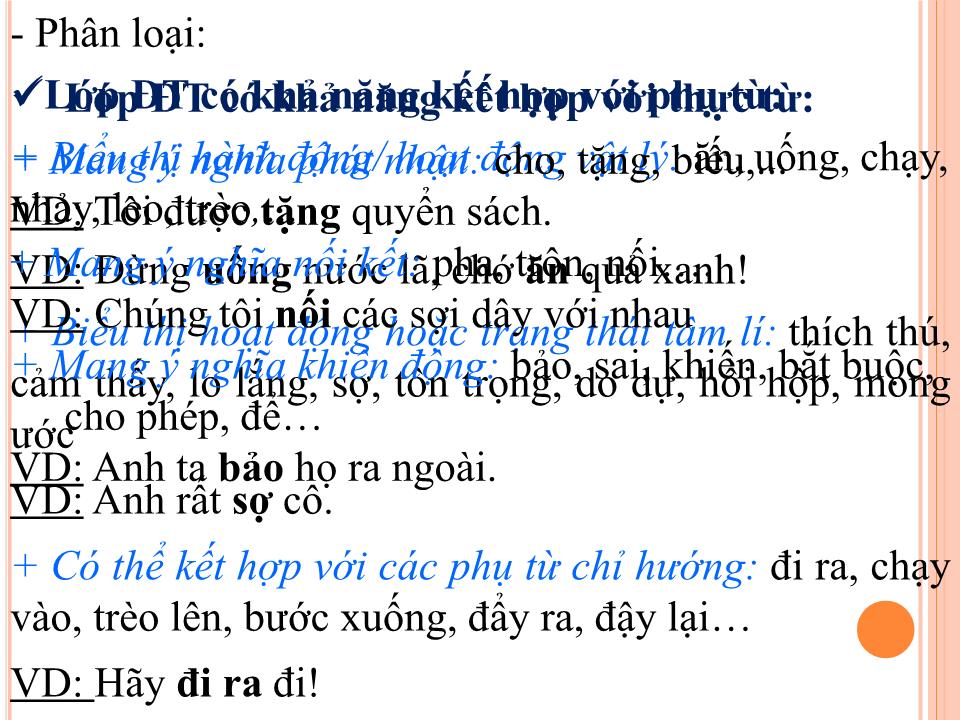 Đề tài Ngữ pháp Tiếng Việt ở tiểu học - Cụm động từ trang 8