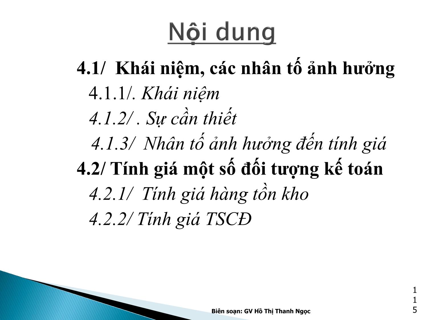 Bài giảng Nguyên lý kế toán - Chương 4: Phương pháp tính giá các đối tượng kế toán trang 2