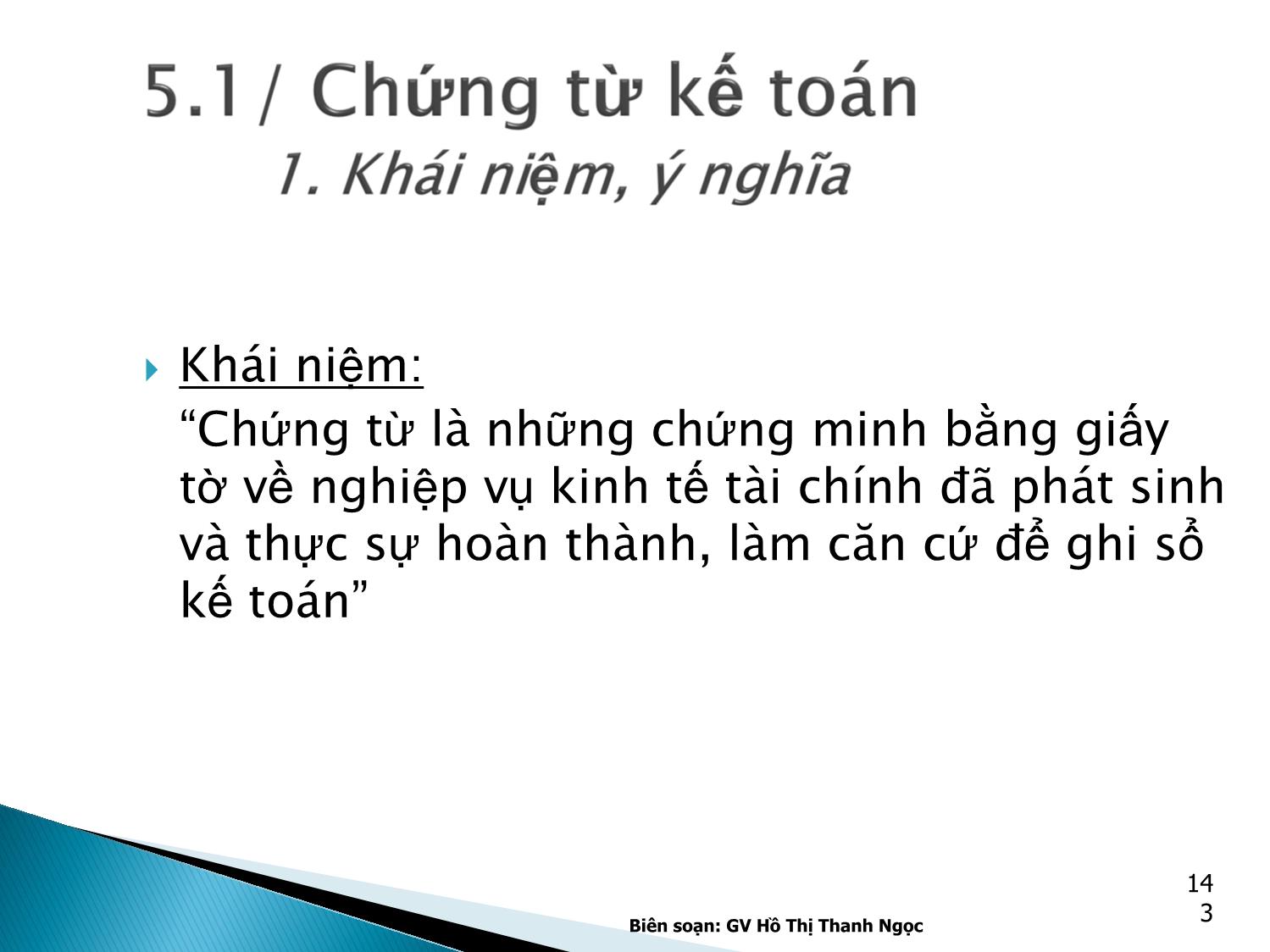 Bài giảng Nguyên lý kế toán - Chương 5: Chứng từ kế toán và kiểm kê trang 3