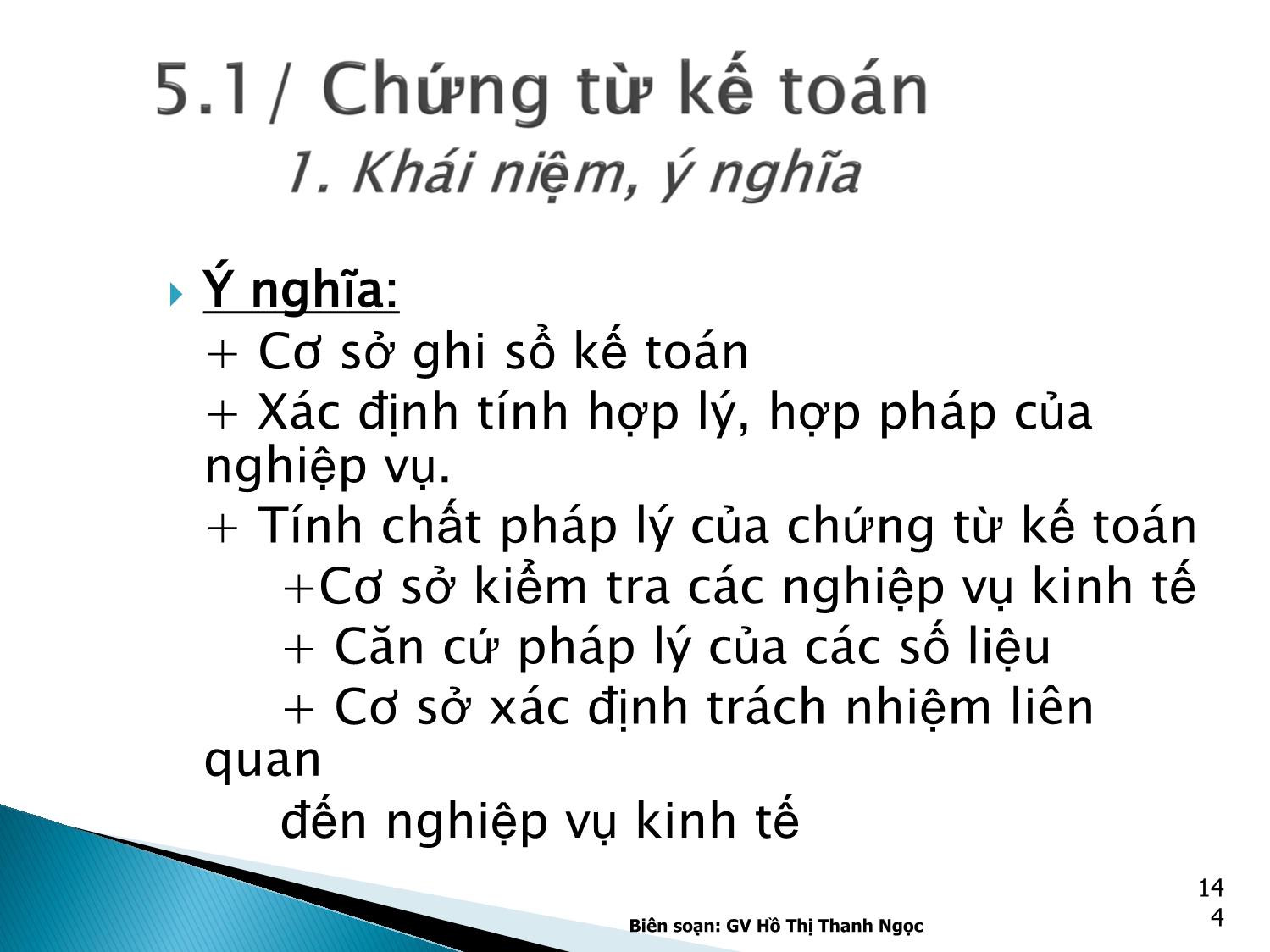 Bài giảng Nguyên lý kế toán - Chương 5: Chứng từ kế toán và kiểm kê trang 4