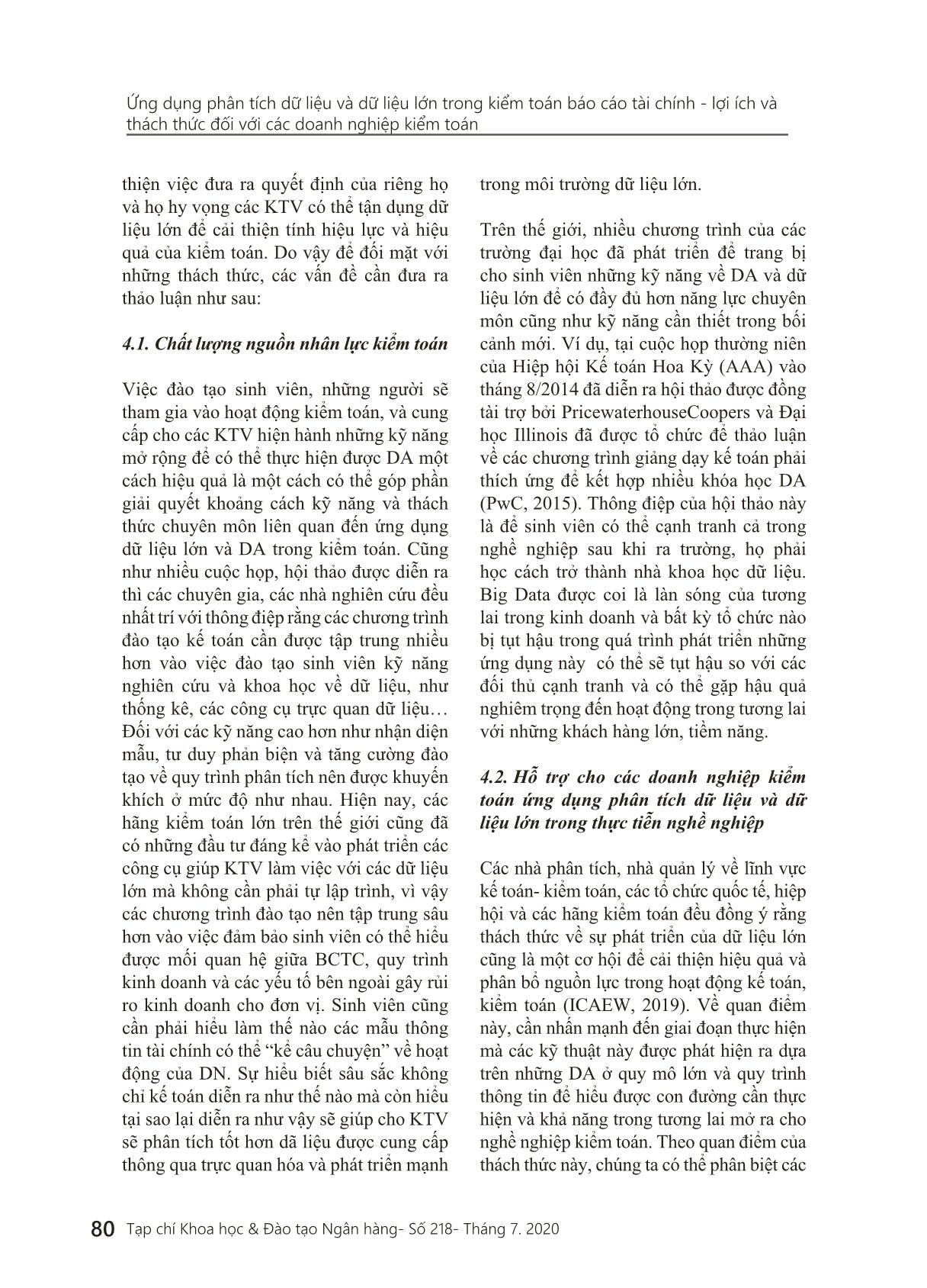 Ứng dụng phân tích dữ liệu và dữ liệu lớn trong kiểm toán Báo cáo tài chính - Lợi ích và thách thức đối với các doanh nghiệp kiểm toán trang 10