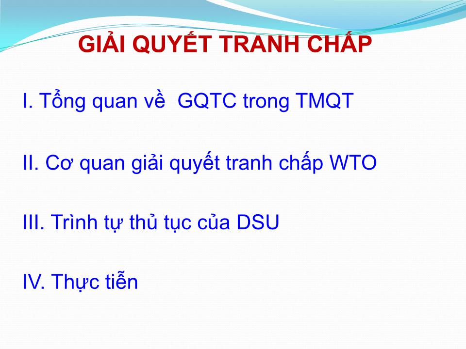 Bài giảng Giải quyết tranh chấp trang 2