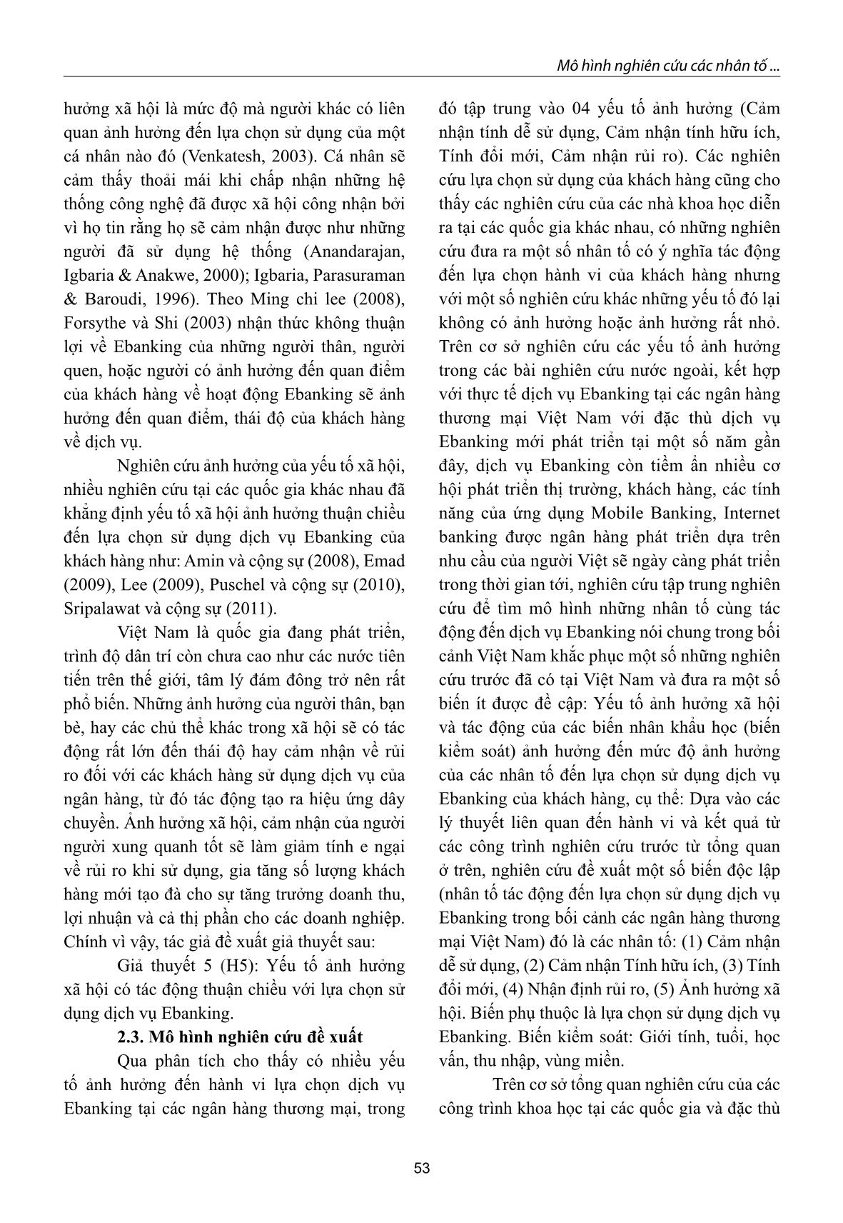 Mô hình nghiên cứu các nhân tố ảnh hưởng đến lựa chọn dịch vụ ngân hàng trực tuyến của khách hàng cá nhân trang 7