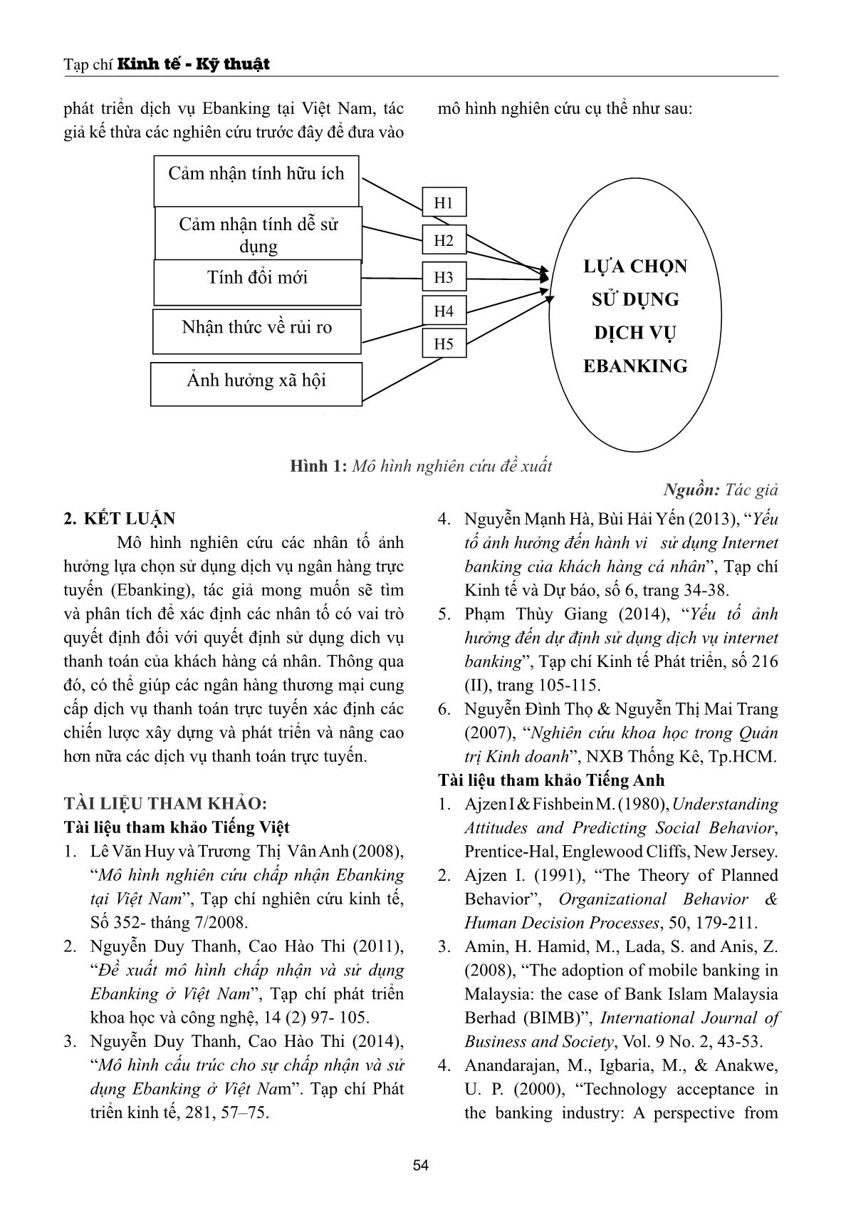 Mô hình nghiên cứu các nhân tố ảnh hưởng đến lựa chọn dịch vụ ngân hàng trực tuyến của khách hàng cá nhân trang 8
