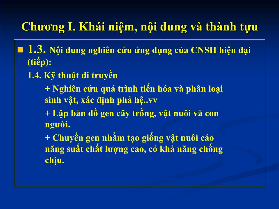 Bài giảng Công nghệ sinh học nông nghiệp trang 7